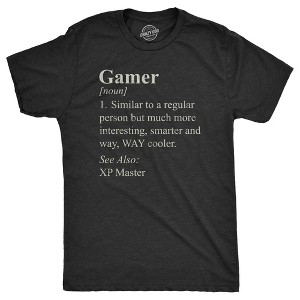 Mens Gamer Definition T Shirt Funny Video Games Lover Joke Tee For Guys - Crazy Dog Men's T Shirt - 1 of 4