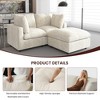 Modern Sectional Couches for Living Room,100 Inch 3-Seater Chenille Deep Seat Modular Sofa, Cloud Couch for Bedroom and Apartment - 4 of 4