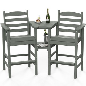 Karl Home | Outdoor Bar Chairs with Removable Trays (Set Of 2) - 1 of 4
