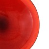 Achla Designs Hand Blown Crackle Glass Garden Birdbath Bowl with Wrought Iron Tripod Stand for Patios, Decks, Backyards, and Entryways, Red - 4 of 4