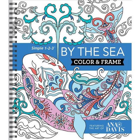 Download Color Frame By The Sea Adult Coloring Book Spiral Bound Target