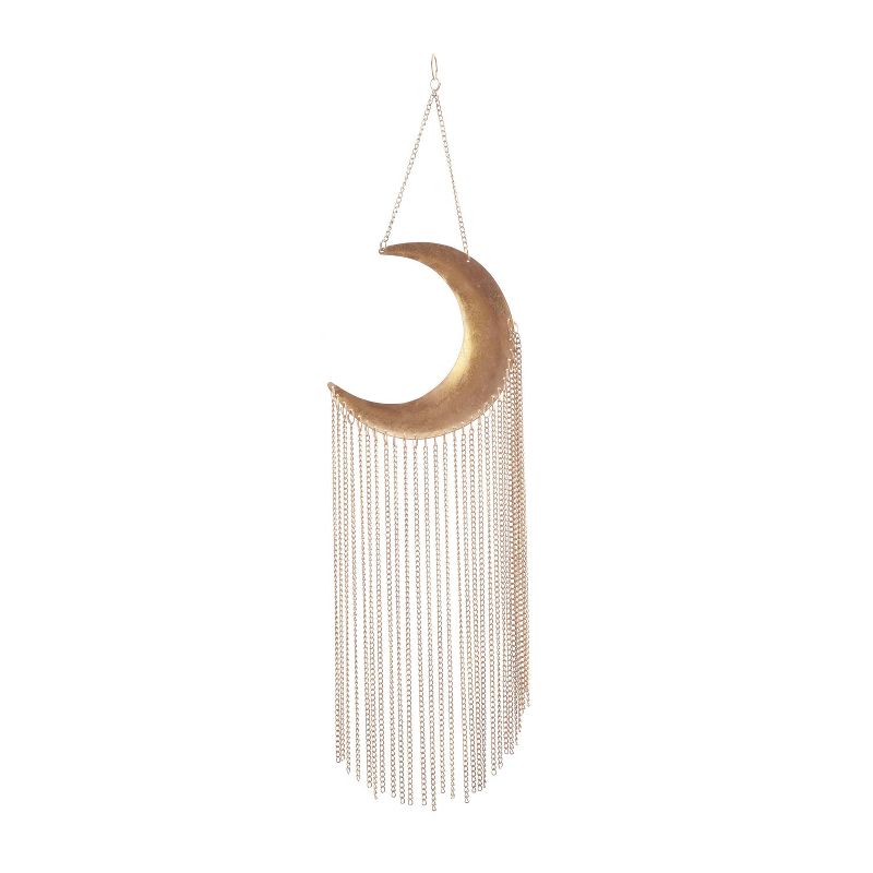 30&#34; x 8&#34; Glam Metal Moon Windchime Gold - Olivia &#38; May, 4 of 8