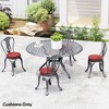 Outsunny Outdoor Chair Cushions Set of 4, Round Seat Cushions for Dining Chairs Bistro Chairs with Machine Washable Cover, 15" x 15" x 3" - 2 of 4