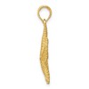 Black Bow Jewelry 14k Yellow Gold 16mm Textured 2D Starfish Pendant - 2 of 4
