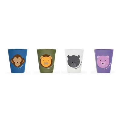 Red Rover 8oz 4pk Bamboo Kids' Animal Cups