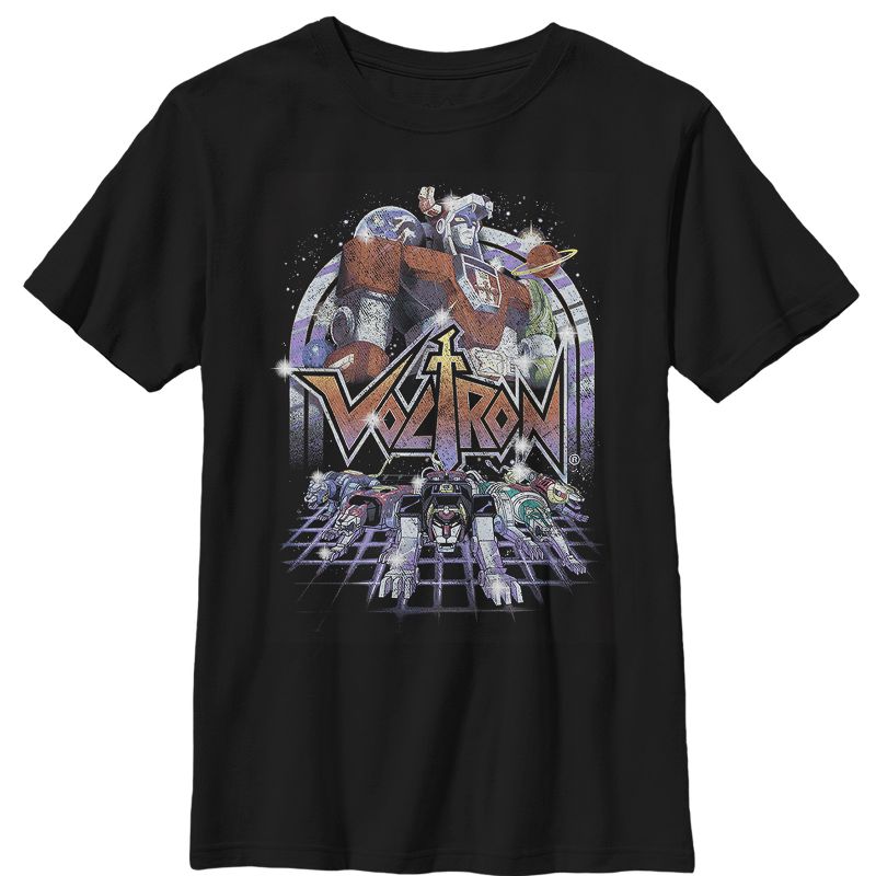 Boy's Voltron: Defender of the Universe Retro Robot Lions T-Shirt, 1 of 5
