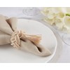 Saro Lifestyle Artisanal Braided Tassel Napkin Ring (Set of 4), Off-White - 4 of 4