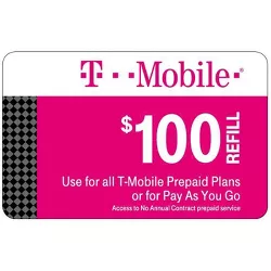 T-Mobile Prepaid Refill eCard $100 (Email Delivery)