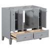 36 Inch Bathroom Vanity, Bathroom Cabinet With 2 Drawers, 4 Soft Closing Doors, Solid Wood Frame - 4 of 4