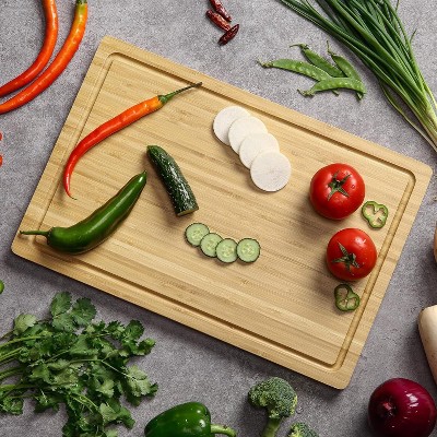 Extra Large Bamboo Cutting Board for Kitchen, Meat Cutting Board for BBQ with Juice Groove, Over the Sink Cutting Board