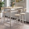 PAGED Modern 5PC Dining Table with 1 Bar Table and 4 Bar Stools, Counter Stools Set for Dining Room - 2 of 4