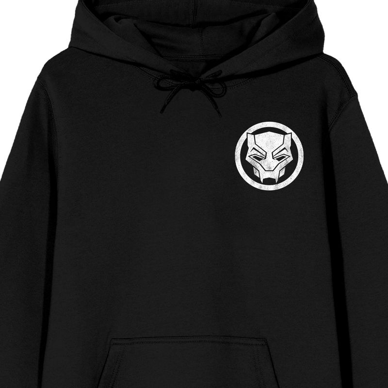 Black Panther Made In Wakanda Long Sleeve Black Adult Pullover Hoodie, 2 of 5