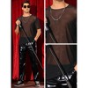 INSPIRE CHIC Men's Short Sleeve Crew Neck Party Sheer Mesh T-Shirt - 4 of 4