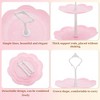 Unique Bargains 3 Tier Dessert Cupcake Stand Holder Round with Tiered Serving Tray for Donuts Fruits White Pink - 3 of 4