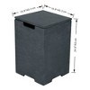 Elementi 15.7" Propane Tank Cover Concrete Hideaway Table for 20 lb Tank - 3 of 4