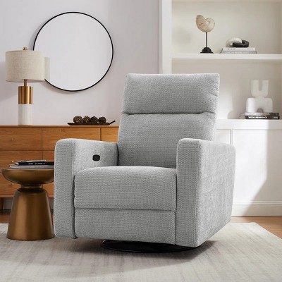 Nebula Vortex 33.5'' Wide Modern & Supper Soft High Back Power Swivel Rocker Recliner with USB Charger