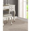 Vynxaria Classic 1pc Vanity Set with Stool - White Finish, Open-Up Mirror & Unique Legs - 3 of 4