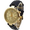 OLIVIA PRATT MULTICOLORED GOLD FACE LEATHER STRAP WATCH - 4 of 4