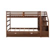Whisen Twin-Over-Twin Bunk Bed, Bed Frame with Trundle and 3 Storage Stairs - 4 of 4