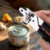 Unique Bargains Portable Can Opener Handheld 3-in-1 Can Opener Bottle Opener PP Iron Silver Tone Black 2.17"x7.87" 1Pc - 2 of 4
