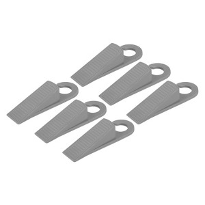 Unique Bargains TPR Anti-Slip Trapezoidal Design Door Stopper 6 Pcs - 1 of 4