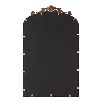 Arendahl Vintage Bronze Arched Wall Mirror with Garland Crown