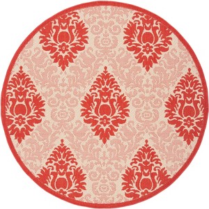 Courtyard CY2714 UV & Stain Resistant Non-Shedding Power Loomed Indoor/Outdoor Rugs - Safavieh - 1 of 3