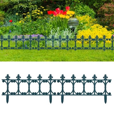 MOEPISY Lawn Edgings 16 pcs Green 393.7inch PP