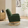 NicBex Modern Wood High Back Accent Chairs for Living Room,Upholstered Arm Chair Rocking Chair with Side Pocket & Retractable Footrest - 4 of 4