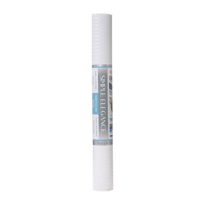 Con-Tact Brand Non-Adhesive Simple Elegance Shelf Liner - White Herringbone