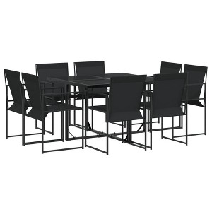 vidaXL Patio Dining Set Garden Table and Chairs Outdoor Furniture Textilene - 1 of 4