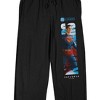 Superman Movie 2025 Character in Logo on Black Adult Sleep Pant - 2 of 4