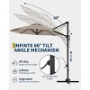 10FT Outdoor Cantilever Umbrella Patio Umbrella with Base Included Market Sun Shade Windproof Offset Umbrella with 360-Degree Rotation - 3 of 4