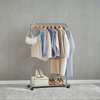 Heavy-Duty Clothes Rack with Dense Mesh Storage Shelf, 25.4mm Metal Garment Rack with Wheels and 2 Brakes Freestanding Clothes Rack - 4 of 4