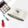 Unique Bargains Durable Cats Slogan Print Makeup Bag Beige 1 Pc - 4 of 4