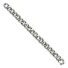 Black Bow Jewelry 14mm Stainless Steel Textured & Polished Curb Chain Bracelet, 8.5 Inch - image 2 of 4