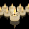 Lumabase 12ct Battery Operated 3D Wick Flame Tea Lights Gold - 3 of 3