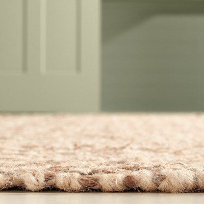 Ivory Geometric Tufted Handmade Washable Rug 5' x 8'