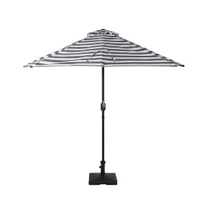 WestinTrends 9 Ft Half Market Patio Umbella with Square Concrete Base - 1 of 4