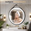 24/28/32in LED Black Frame Round Bathroom Mirror with Light Vanity Mirror Anti-Fog Dimmable,Wall Decor Mirror - 4 of 4