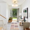 LLHZSY Modern Gold 3-Light Semi Flush Mount Frosted Glass Globe Ceiling Light Fixture - 3 of 4