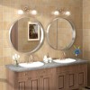 Apmir Round High Quality Aluminum Alloy Framed French Cleat Mounted Wall Decor Bathroom Vanity Mirror in matte black with 5-Year Warranty - 2 of 4