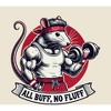 Gym Rat "All Buff No Fluff" Adult Crew Neck Short Sleeve Tee - 2 of 2