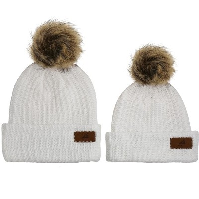 Arctic Gear Match with Me Cotton Cuff Winter Hats with Poms