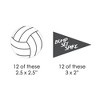 Big Dot of Happiness Bump, Set, Spike - Volleyball DIY Shaped Baby Shower or Birthday Party Paper Cut-Outs - 24 Count - 2 of 4