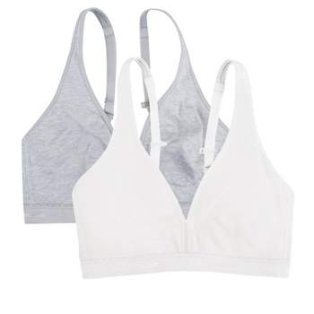Fruit of the Loom Womens Plus 2 Pack 360 Stretch Smooth Bralettes  XxxlGray/white