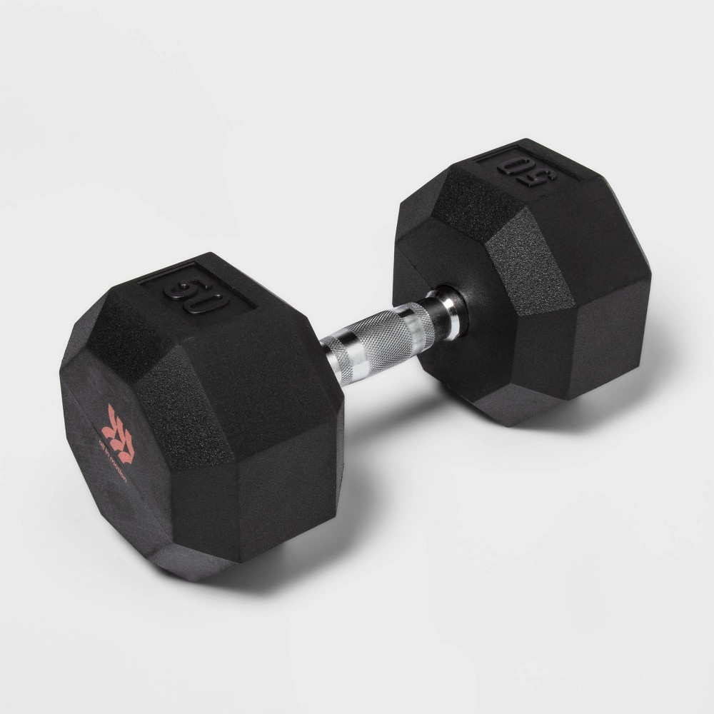 Hex Dumbbell 50lbs Black - All in Motion™ 50 lb