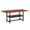 YOOCOZZ  71 × 35.4" Dining Table, 4 Black Textured MDF Tabletop, Lower Storage Platform - 2 of 4