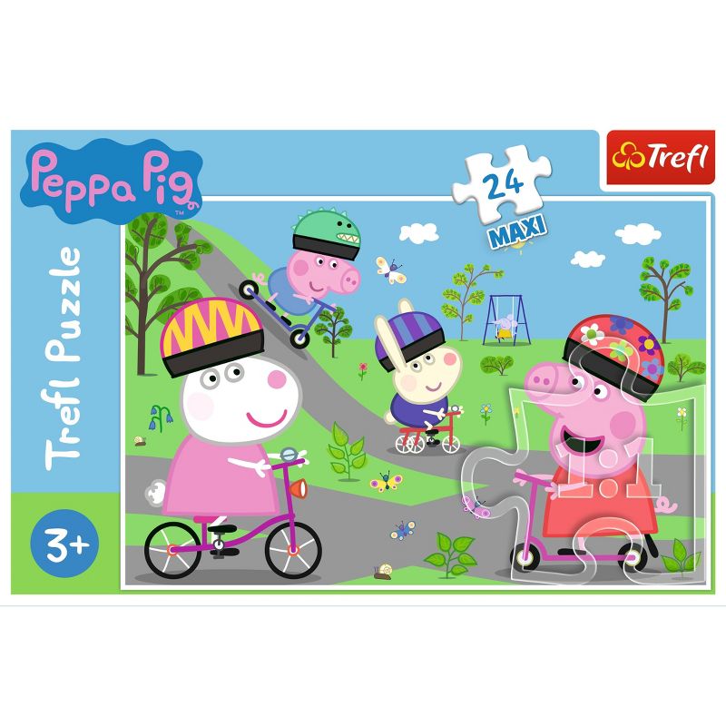 Trefl MaxiPeppa Pig&#39;s Active Day Jigsaw Puzzle - 24pc: Toddler-Friendly, Educational, Animal & Pop Culture Theme, 1 of 4
