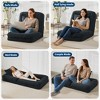 TROPOW Adjustable 5-Position Floor Sofa – Upholstered Human/Dog Bed with 2 Plush Pillows for Living Room, Bedroom & Gaming - 4 of 4